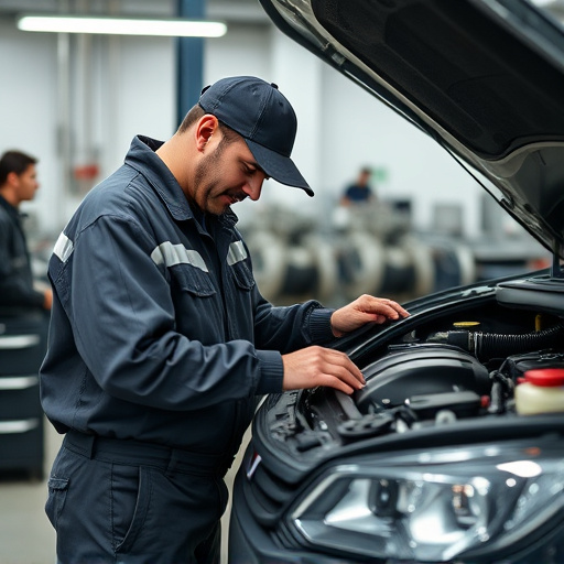 auto technician working