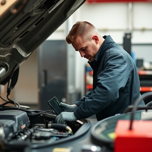 auto technician working