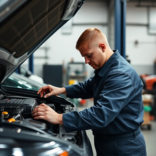 auto technician working