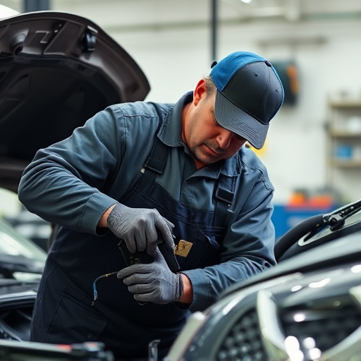 auto technician working