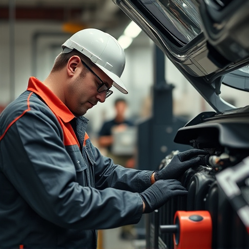 auto technician working