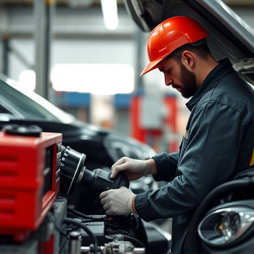 auto technician working