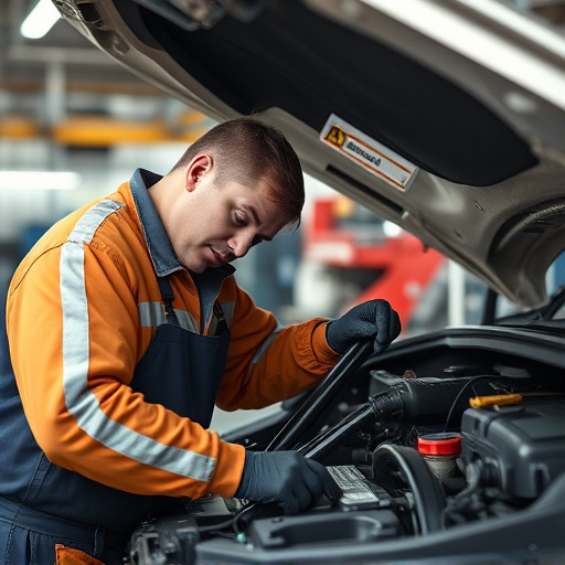 auto technician working