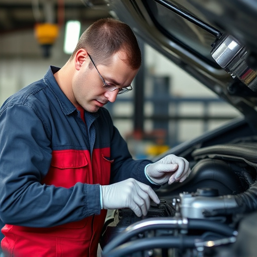 auto technician working