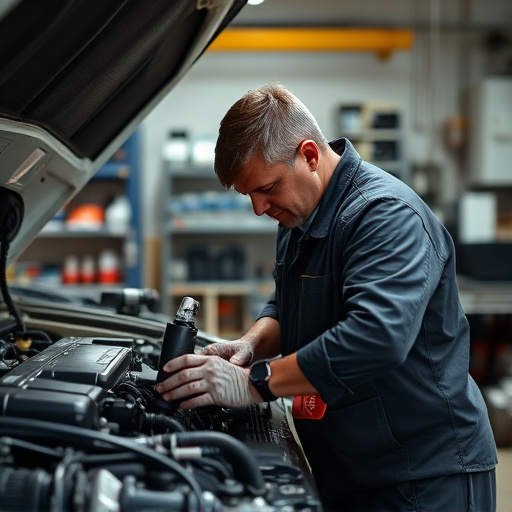 auto technician working