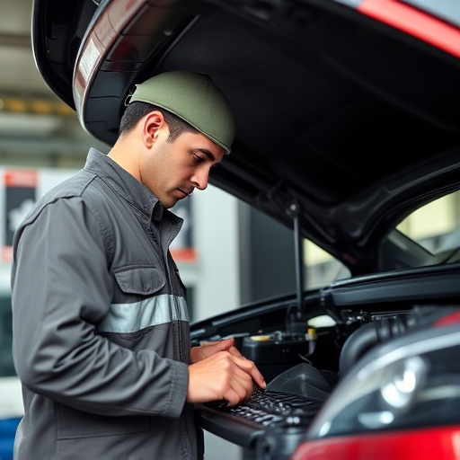 auto technician working