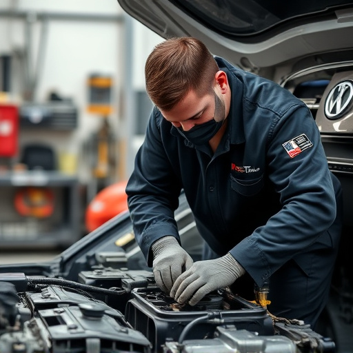 auto technician working