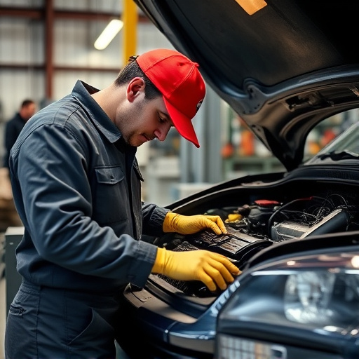 auto technician working