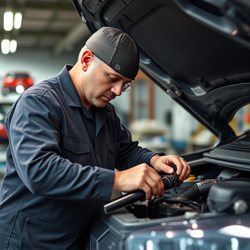auto technician working