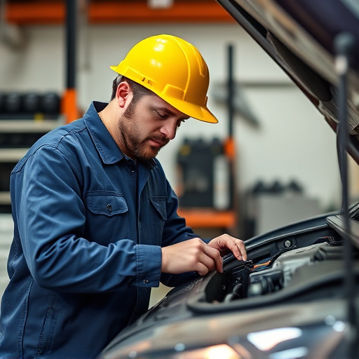 auto technician working