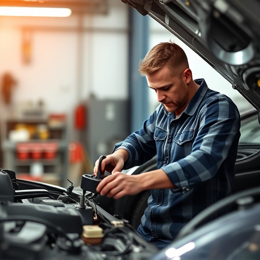 auto technician working