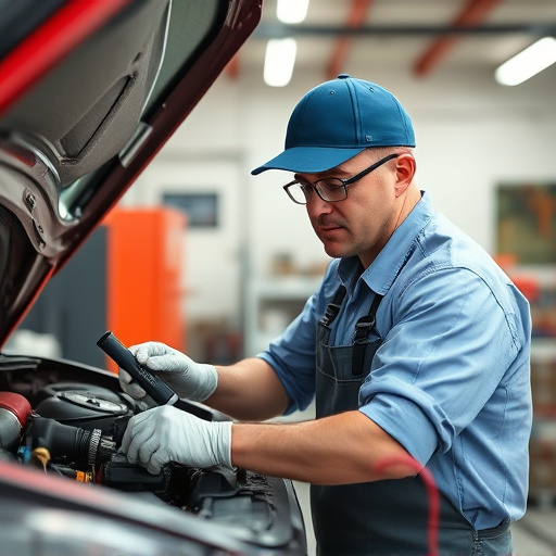 auto technician working
