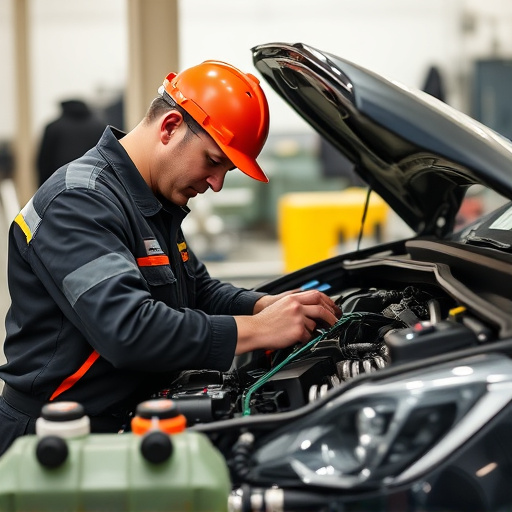 auto technician working
