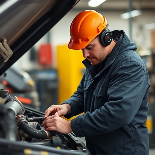 auto technician working