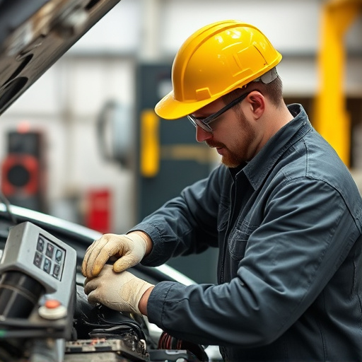 auto technician working