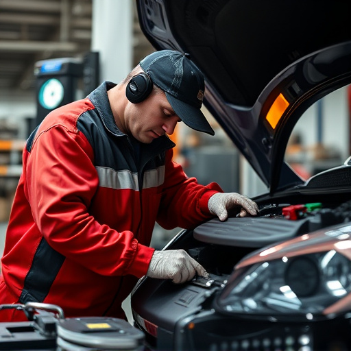 auto technician working