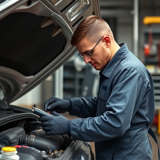 auto technician working