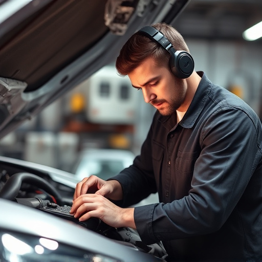auto technician working