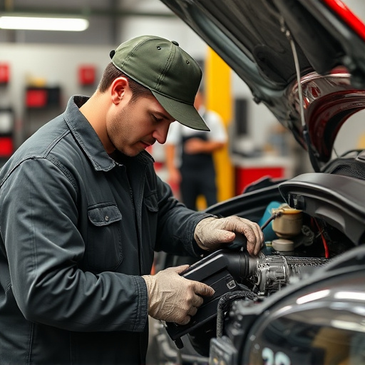 auto technician working
