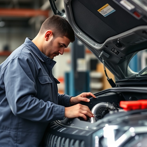auto technician working