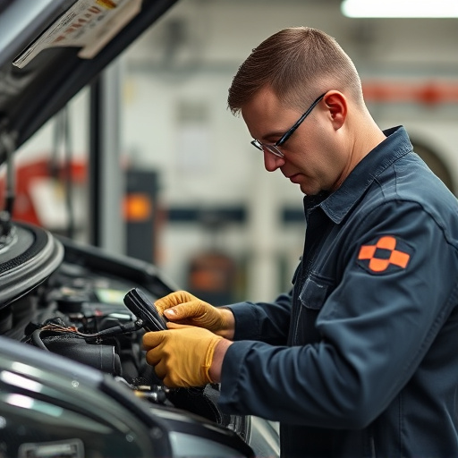auto technician working
