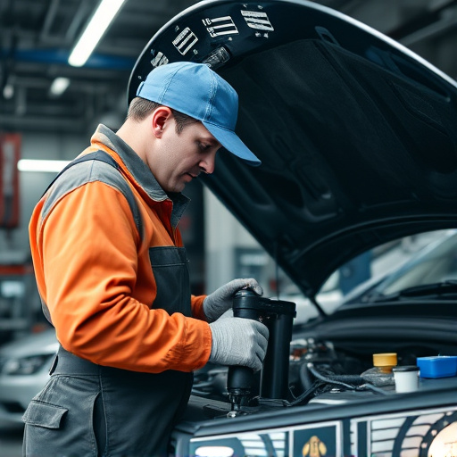 auto technician working