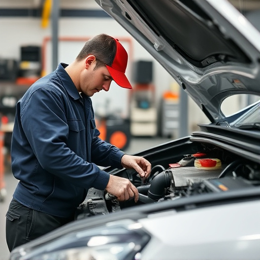 auto technician working