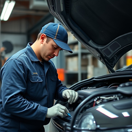 auto technician working
