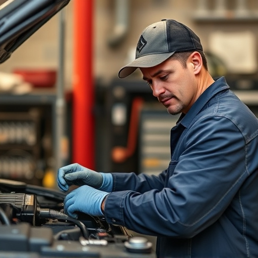 auto technician working