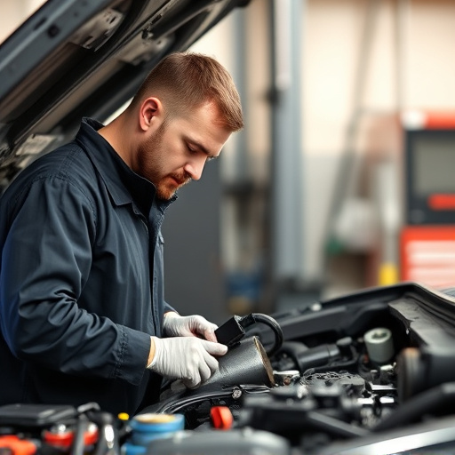auto technician working