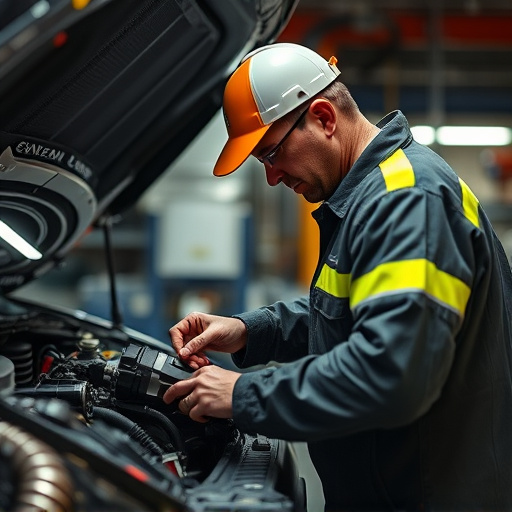 auto technician working