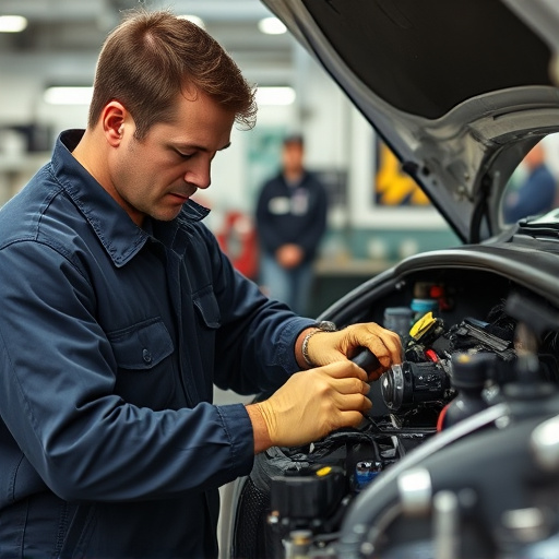 auto technician working