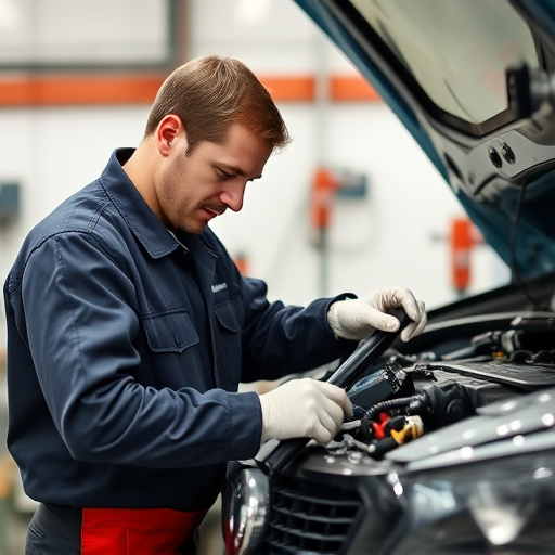 auto technician working