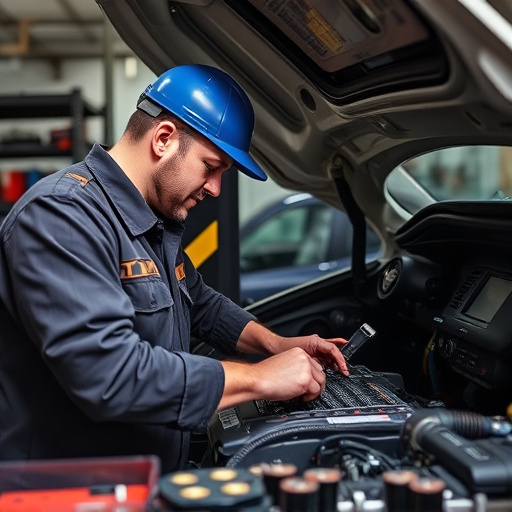 auto technician working
