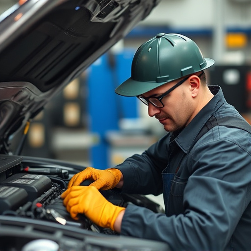 auto technician working