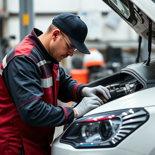 auto technician working