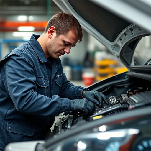 auto technician working
