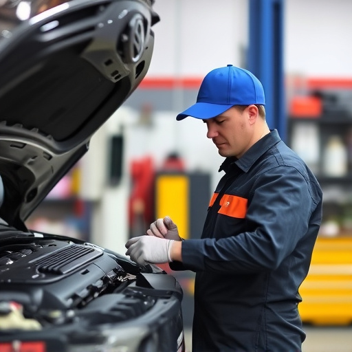 auto technician working