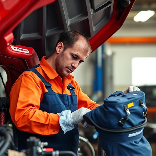 auto technician working