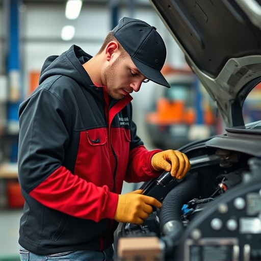 auto technician working