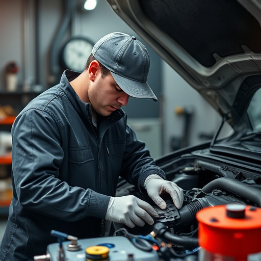 auto technician working