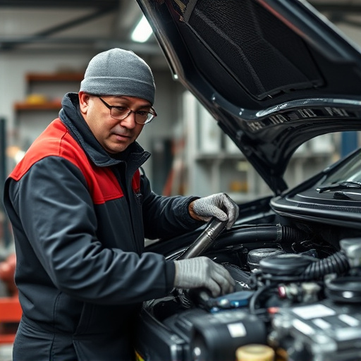 auto technician working