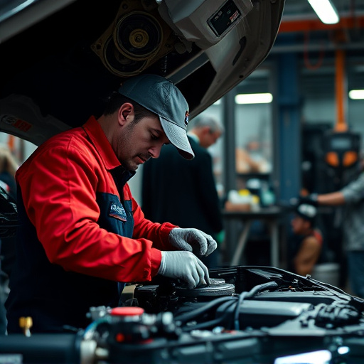 auto technician working