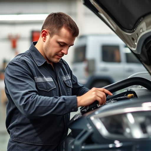 auto technician working