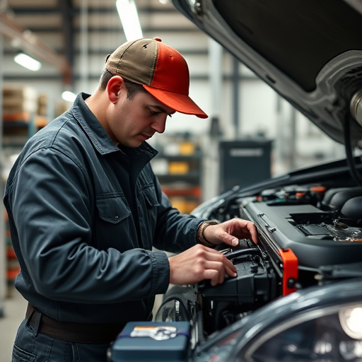 auto technician working