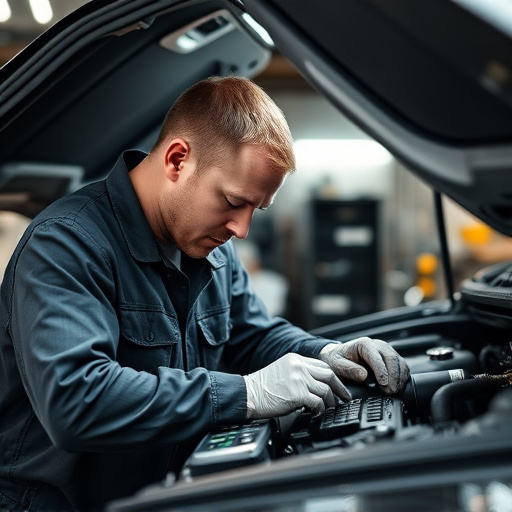 auto technician working