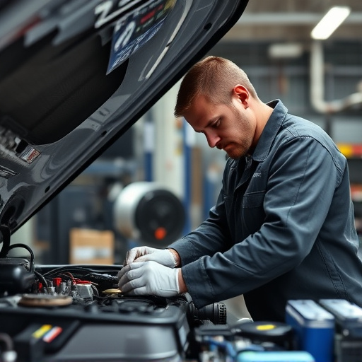 auto technician working