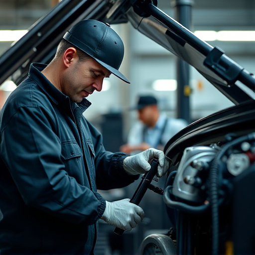 auto technician working