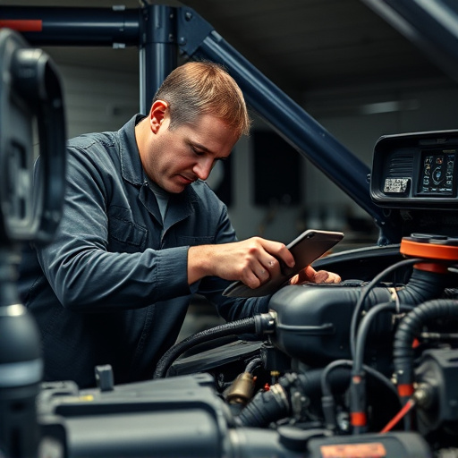 auto technician working