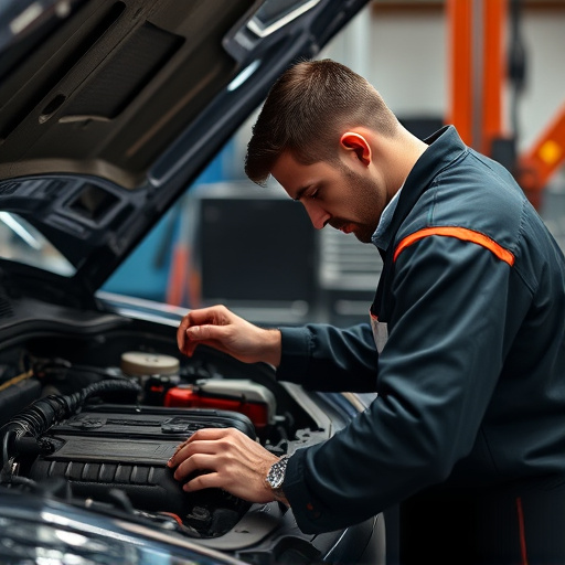 auto technician working
